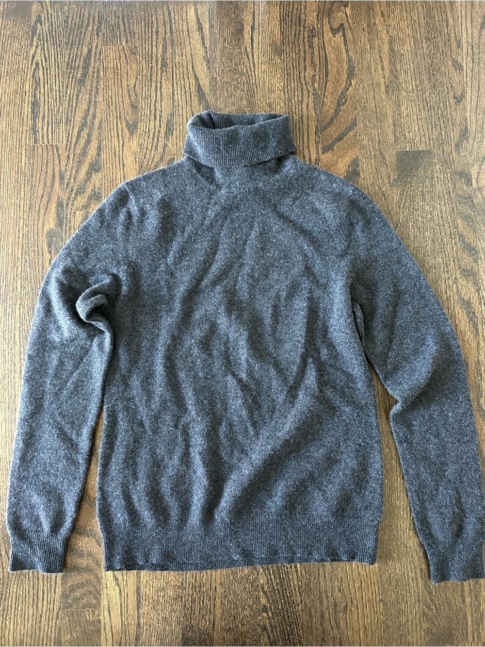 Lord & Taylor 100% Cashmere Turtleneck Sweater Women’s Medium Charcoal Gray